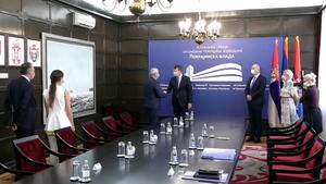 18.09.2021. - Predsednik Mirović s ministrom industrije Republike Belorusije Petrom Parhomčikom
