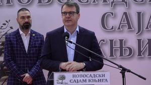 18.03.2024. - Predsednik Mirović na otvaranju Sajma knjiga u Novom Sadu
