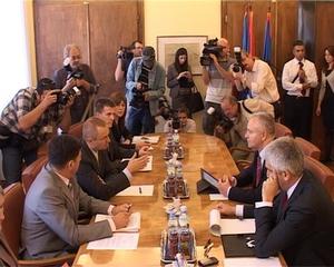 04.10.2012. - Sastanak ministra finansija i privrede Mlađana Dinkića i predsednika Vlade APV Bojana Pajtića