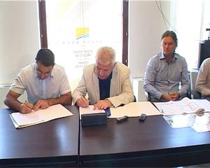 12.08.2013. - Miroslav Vasin i Modest Dulić potpisali ugovor o Muškom štrandu na Paliću