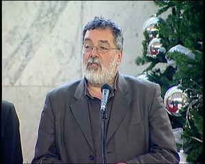 23.12.2013. - Izlaganje Slaviše Grujića na tradicionalnom novogodišnjem prijemu za novinare