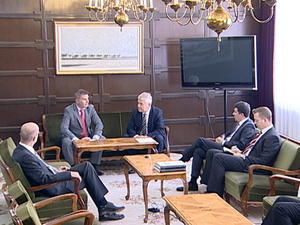 29.11.2014. - Vasin i Bugarski primili u oproštajnu posetu ambasadora Slovenije u Srbiji Franca Buta