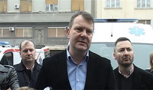 19.02.2017. - Predsednik Mirović povodom uručenja sanitetskih vozila gerentološkim centrima u Vojvodini