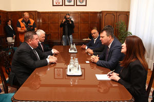 13.10.2017. - Predsednik Mirović primio predsednike Svetske i Evropske sambo federacije