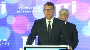 02.06.2019. - Predsednik Mirović na otvaranju nove proizvodne linije u fabrici JTI u Senti