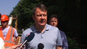 08.09.2020. - Predsednik Mirović o radovima na rehabilitaciji saobraćajnice Beočin–Bešenovo