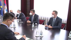 10.12.2020. - Predsednik Mirović sa delegacijom kineske kompanije o izgradnji auto-puta Beograd - Zrenjanin - Novi Sad