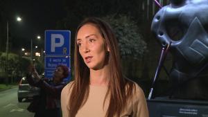 11.10.2022. - Dragana Milošević povodom otkrivanja skulpture „Dvoglavi idol“ Aleksandra Bunčića