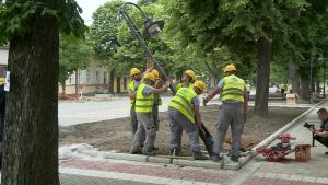 24.05.2023. Predsednik Mirović obišao radove na rekonstrukciji Ulice srpskih vladara u Apatinu