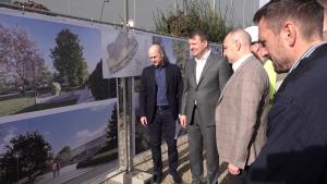 14.11.2023. - Predsednik Mirović obišao radove na izgradnji i uređenju parka kod Spensa