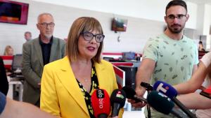 25.06.2024. - Predsednica Gojković povodom obilaska zgrade RTV-a