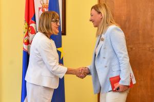 17.07.2024. - Predsednica Maja Gojković sastala se sa ministarkom Tatjanom Macurom