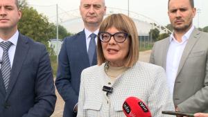 03.10.2024. - Maja Gojković o izgradnji trim - staze u Inđiji i projektu obnove dvorca u Jarkovcima