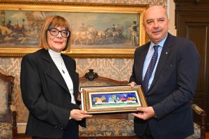 02.12.2024. - Predsednica Gojković sastala se sa gradonačelnikom Trsta Robertom Dipijacom