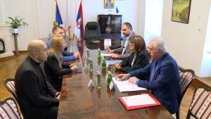 17.01.2025. - Predsednica Gojković sa saradnicima u poseti opštini Vršac