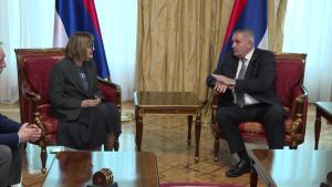 28.02.2025. - Sastanak predsednice Gojković sa predsednikom Vlade RS Radovanom Viškovićem