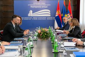 24.03.2025. - Sastanak predsednice Gojković sa gradonačelnikom Novog Sada Žarkom Mićinom