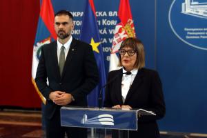 24.03.2025. - Izjave za medije predsednice Gojković i gradonačelnika Novog Sada Žarka Mićina