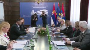 24.03.2025. - Sastanak predsednice Gojković i gradonačelnika Novog Sada Žarka Mićina