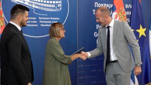 12.09.2025. - Gojković uručila bespovratna sredstava predstavnicima 39 privrednih društava iz APV