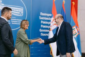 12.09.2025. - Gojković uručila bespovratna sredstava predstavnicima 39 privrednih društava iz APV