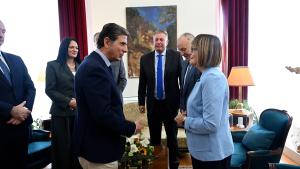 01.10.2025. - Maja Gojković sa zamenikom ministra unutrašnjih poslova za sektor Makedonije i Trakije