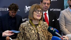 23.12.2025. - Maja Gojković na predstavljanju pobedničkog rešenja za spomenik Milevi Marić Ajnštajn