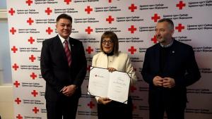 06.02.2026. - Predsednica Gojković sa saradnicima posetila Crveni krst Vojvodine