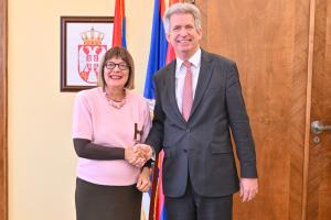13.02.2026. - Predsednica Gojković primila ambasadora Velike Britanije Edvarda Fergusona