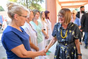 05.08.2026. - Predsednica Gojković i premijer Macut u radnoj poseti opštini Šid