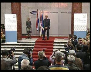 22.04.2009. - Predsednik Boris Tadić na prijemu povodom manifestacije „Dani holandskog biznisa“